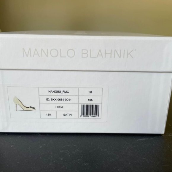Manolo Blahnik Heels pumps shoes wedding satin Size 38 - Picture 9 of 10